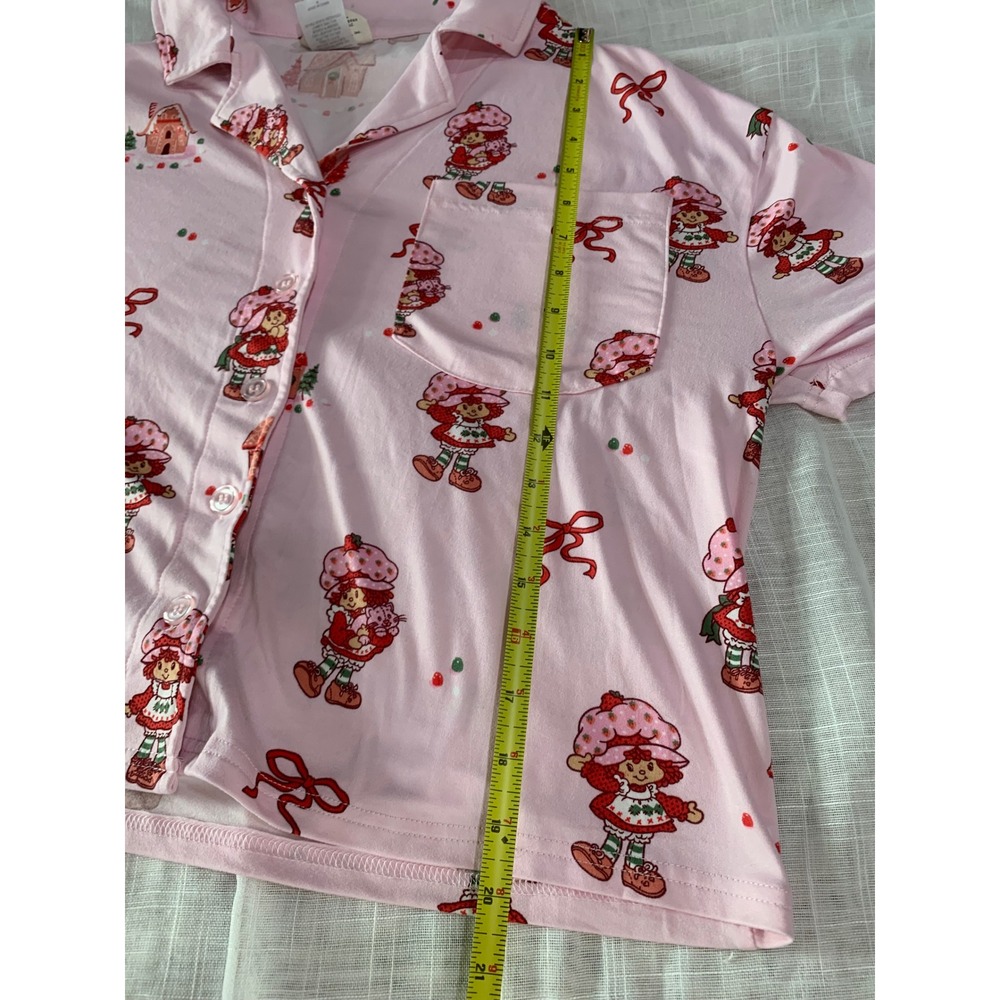 Strawberry Shortcake Pajama Set Sleepwear Lounge Coquette Y2K Retro Cozy - Picture 4 of 5